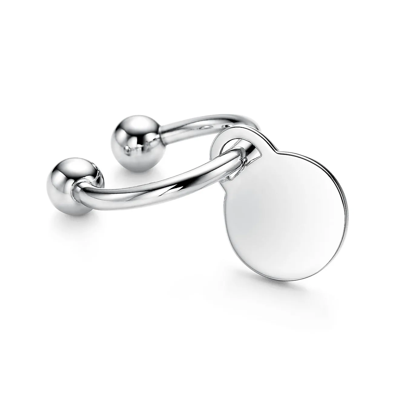Tiffany & Co. Round tag key ring in sterling silver, small. | ^Women Him|Gifts for Him