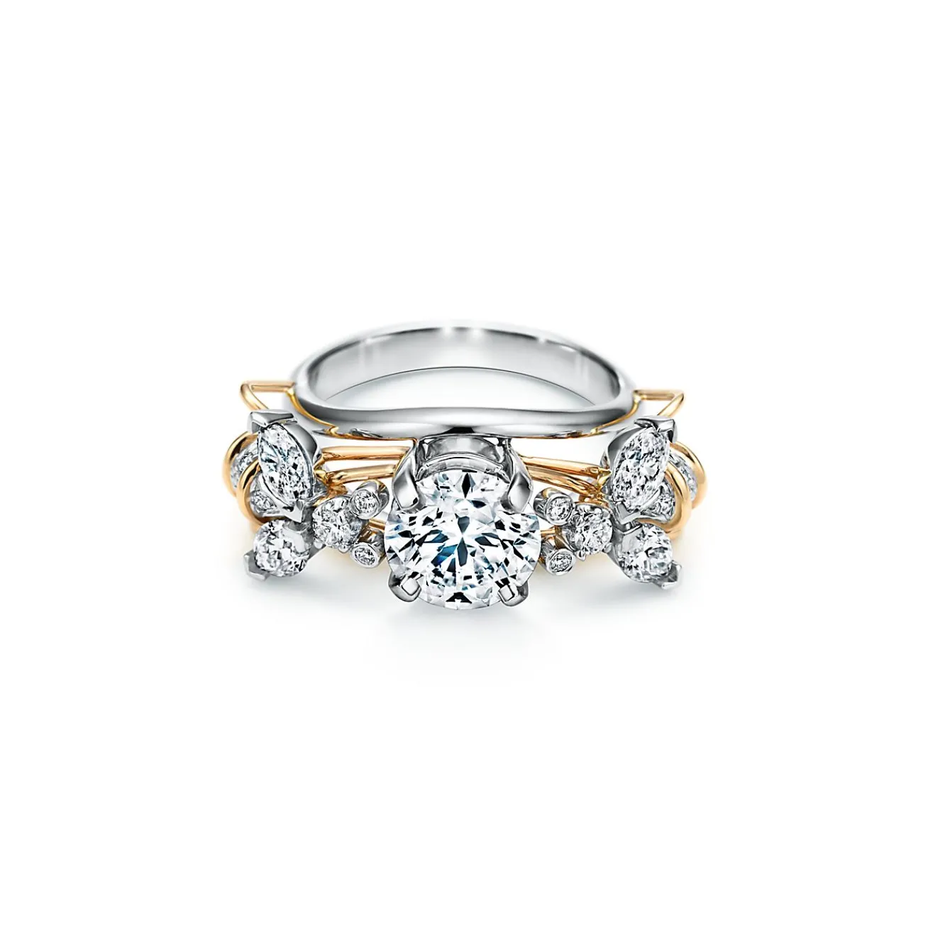 Tiffany & Co. Schlumberger by ™ Two Bees engagement ring in platinum and 18k gold | ^ Jean Schlumberger by Tiffany|Engagement Rings