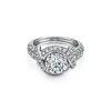 Tiffany & Co. Schlumberger by ™ engagement ring with a diamond platinum band. | ^ Jean Schlumberger by Tiffany|Engagement Rings
