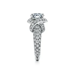 Tiffany & Co. Schlumberger by ™ engagement ring with a diamond platinum band. | ^ Jean Schlumberger by Tiffany|Engagement Rings