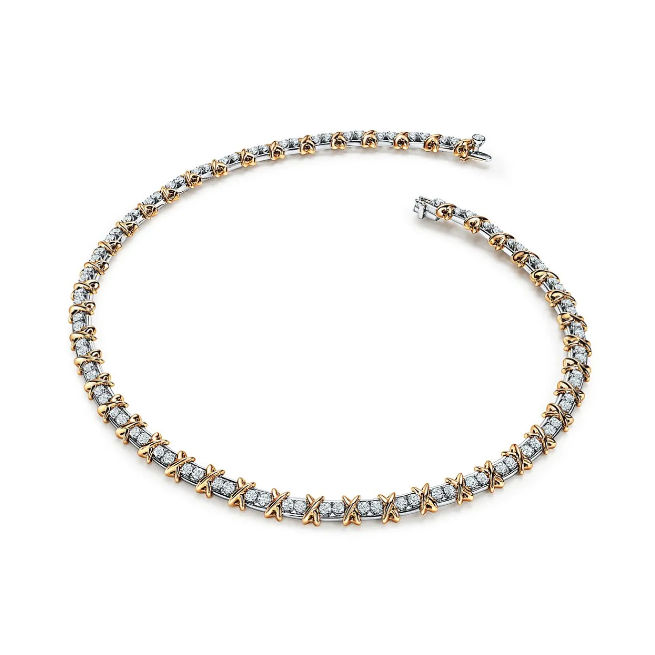 Tiffany & Co. Schlumberger by ™ Ninety-two Stone Necklace in Platinum and Gold | ^ Necklaces & Pendants|Gold Jewelry