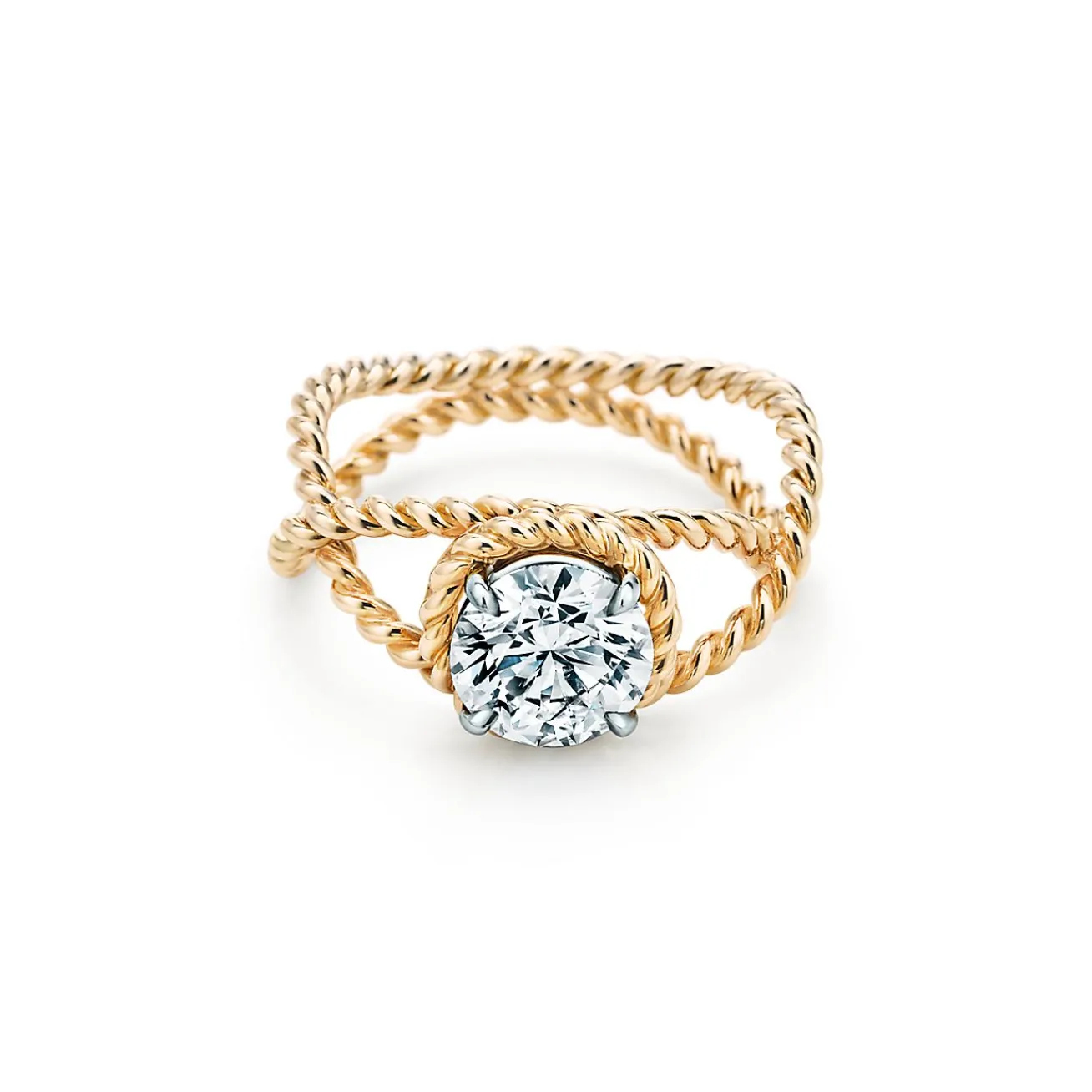Tiffany & Co. Schlumberger by ™ Rope engagement ring in 18k gold. | ^ Jean Schlumberger by Tiffany|Engagement Rings