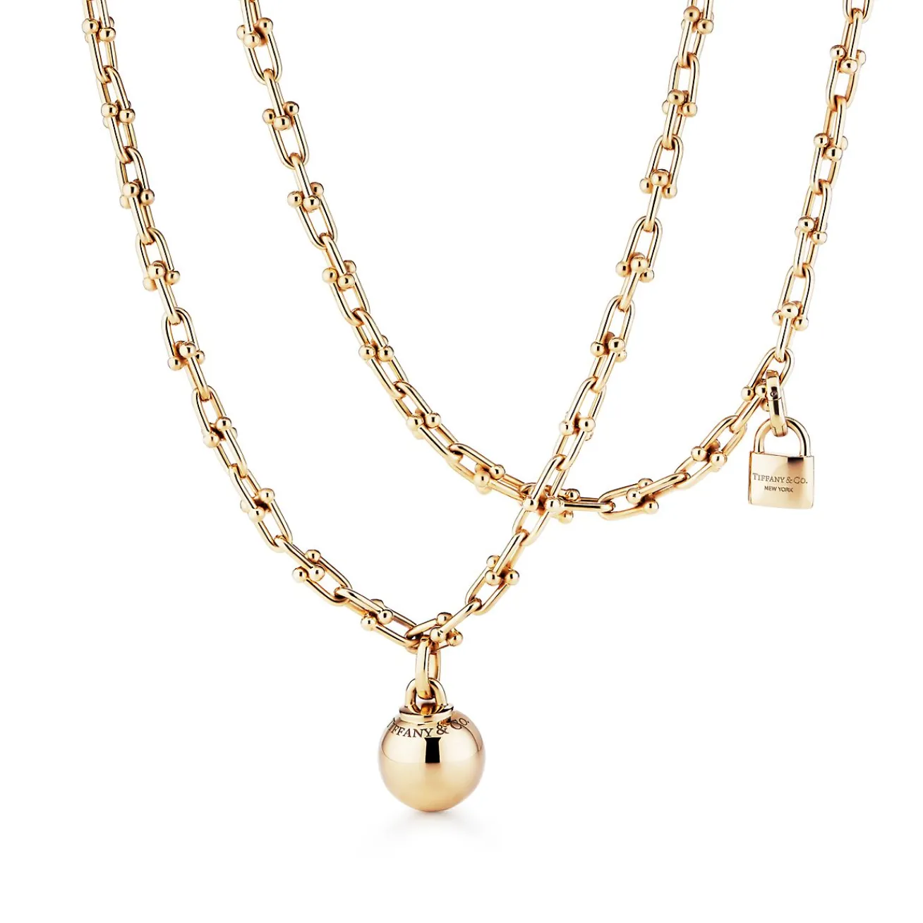 Tiffany & Co. Shop Tiffany HardWear 36" 18K Gold Link Wrap Necklace | ^ Necklaces & Pendants|Men's Jewelry