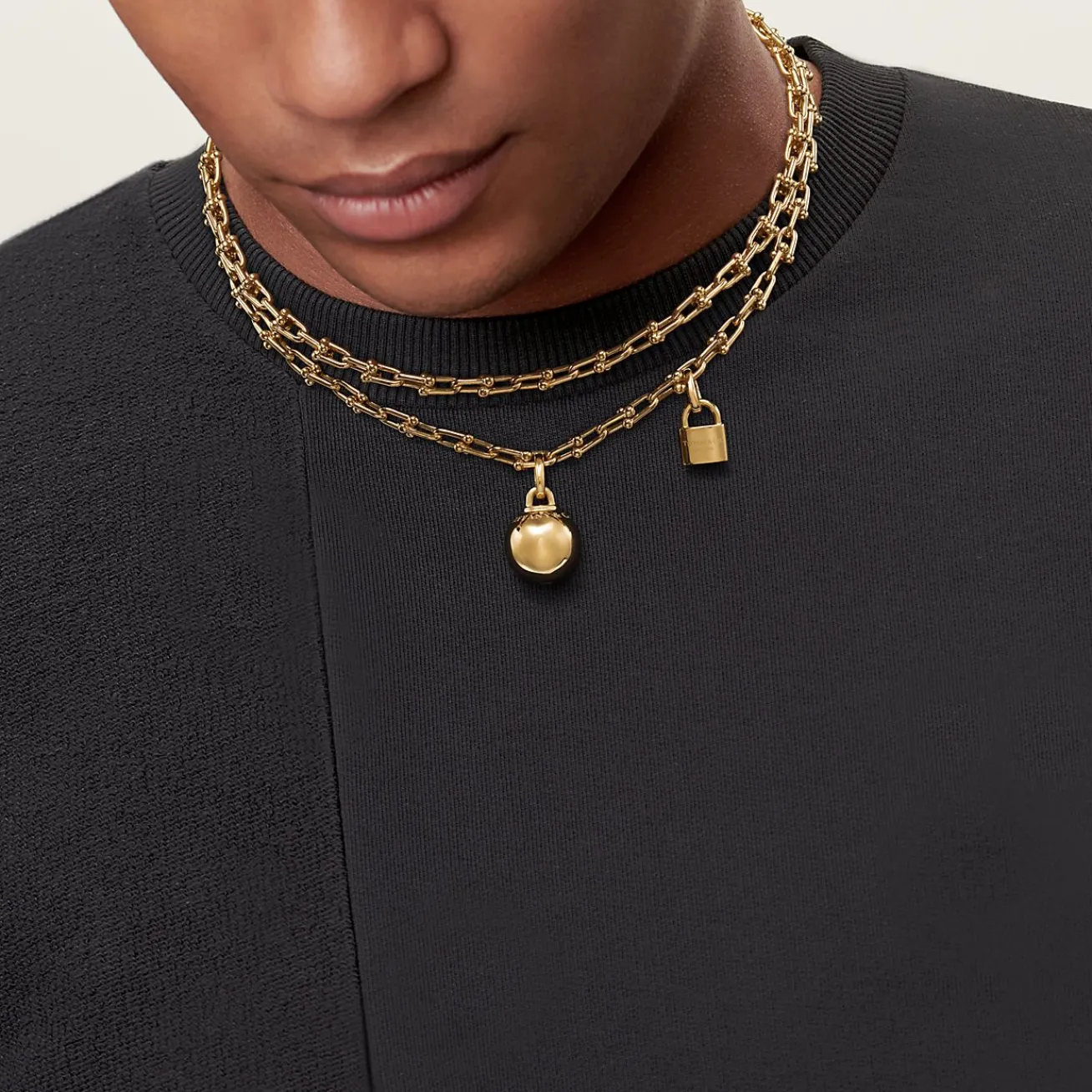 Tiffany & Co. Shop Tiffany HardWear 36" 18K Gold Link Wrap Necklace | ^ Necklaces & Pendants|Men's Jewelry