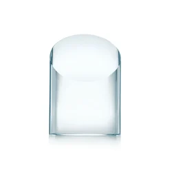 Tiffany & Co. Slant-cut oval award in glass, 6.5" high. | ^ Business Gifts