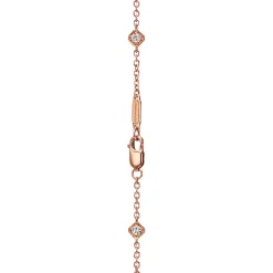 Tiffany & Co. Square Chain Necklace in Rose Gold with Diamonds | ^ Necklaces & Pendants|Rose Gold Jewelry