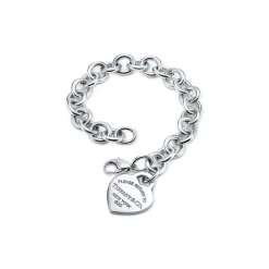 Tiffany & Co. Sterling Silver Heart Tag Charm Bracelet | ^ Bracelets|Gifts for Her