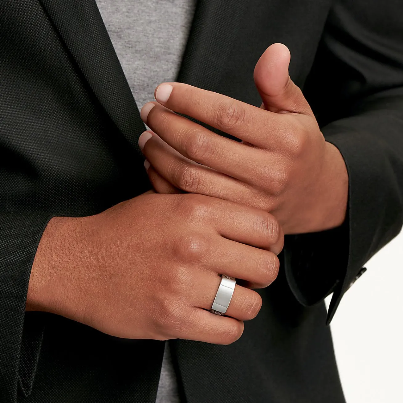 Tiffany & Co. Sterling Silver ID Ring | ^ Rings|Men's Jewelry