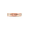 Tiffany & Co. T&CO.® band ring in 18k rose gold with diamonds, 4 mm. | ^Women Rings|Rose Gold Jewelry