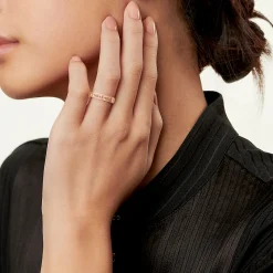 Tiffany & Co. T&CO.® band ring in 18k rose gold with diamonds, 4 mm. | ^Women Rings|Rose Gold Jewelry