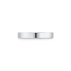 Tiffany & Co. T&CO.® Band Ring in Platinum with a Diamond | ^ Rings|Platinum Jewelry