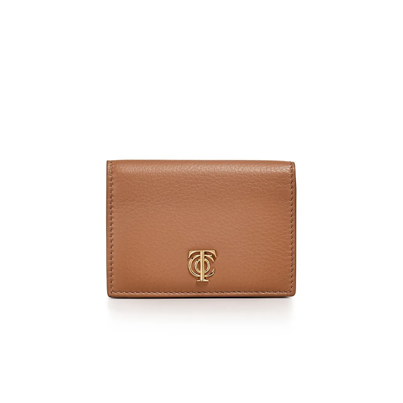 Tiffany & Co. T&CO. Flap Card Holder in Clay Brown Leather | ^Women Small Leather Goods|Women's Accessories