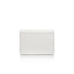 Tiffany & Co. T&CO. Flap Card Holder in White Leather | ^Women Small Leather Goods|Women's Accessories