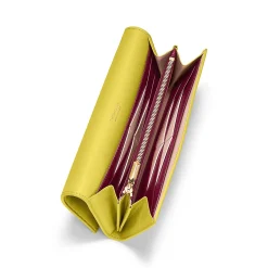 Tiffany & Co. T&CO. Flap Continental Wallet in Chartreuse Leather | ^Women Small Leather Goods|Women's Accessories