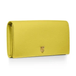 Tiffany & Co. T&CO. Flap Continental Wallet in Chartreuse Leather | ^Women Small Leather Goods|Women's Accessories