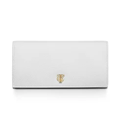 Tiffany & Co. T&CO. Flap Continental Wallet in White Leather | ^Women Small Leather Goods|Women's Accessories