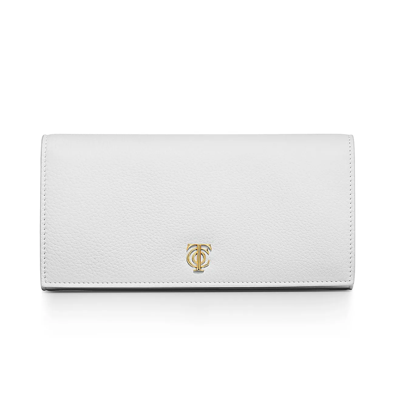 Tiffany & Co. T&CO. Flap Continental Wallet in White Leather | ^Women Small Leather Goods|Women's Accessories