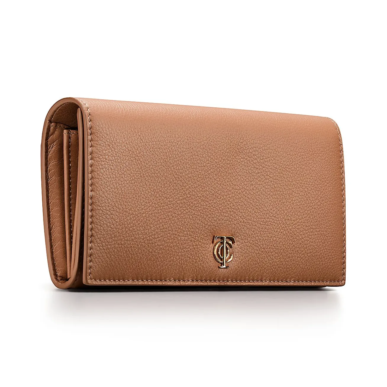 Tiffany & Co. T&CO. Flap Continental Wallet in Clay Brown Leather | ^Women Small Leather Goods|Women's Accessories