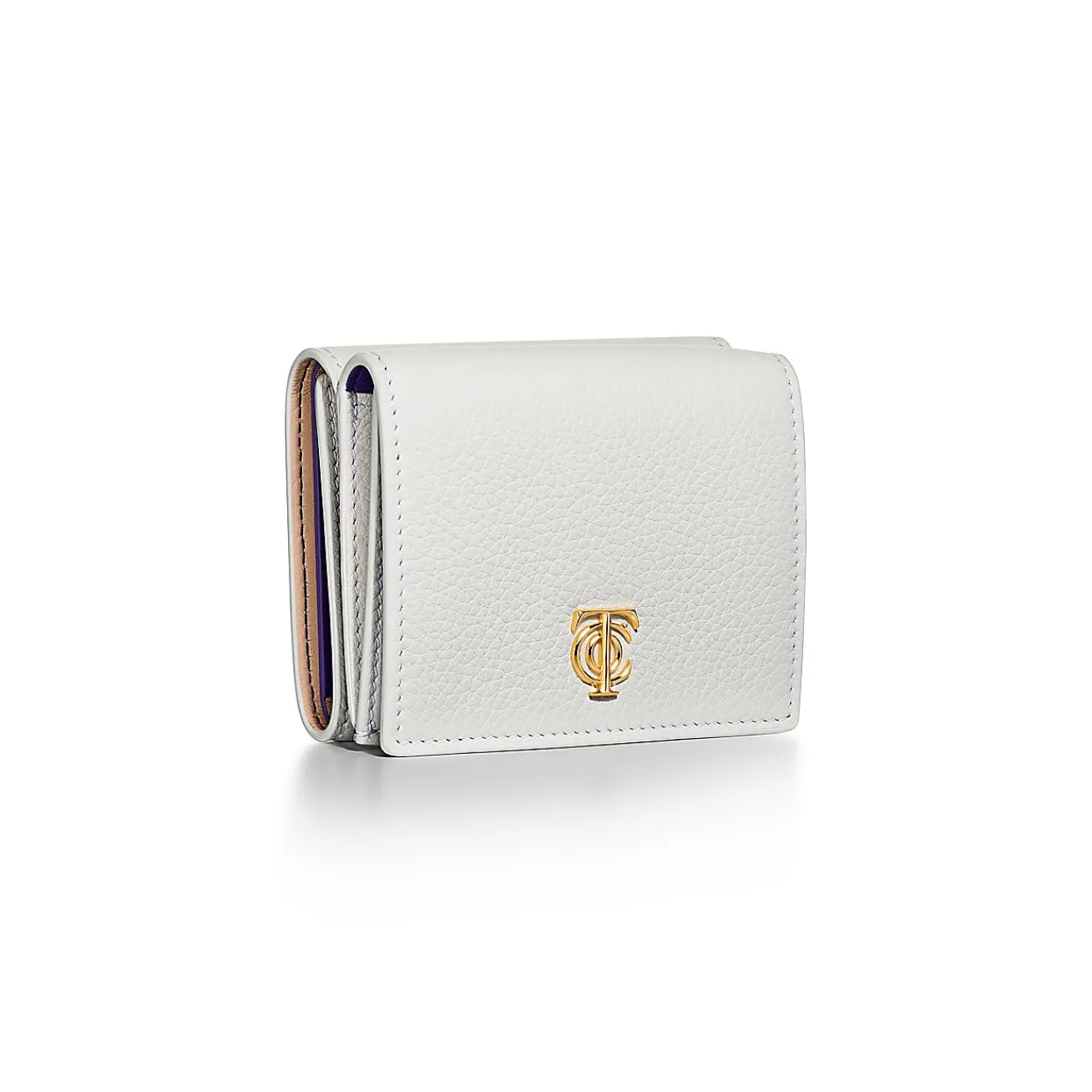 Tiffany & Co. T&CO. Trifold Wallet in White Leather | ^Women Small Leather Goods|Women's Accessories