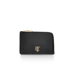 Tiffany & Co. T&CO. Zip Card Case in Black Leather | ^Women Small Leather Goods|Women's Accessories