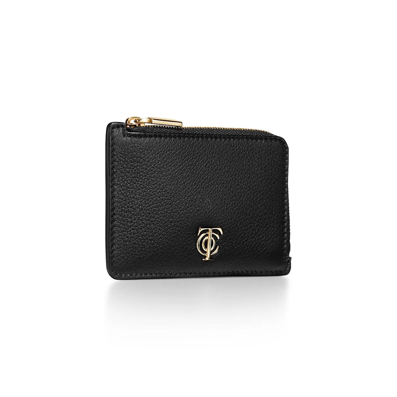 Tiffany & Co. T&CO. Zip Card Case in Black Leather | ^Women Small Leather Goods|Women's Accessories