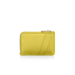 Tiffany & Co. T&CO. Zip Card Case in Chartreuse Leather | ^Women Small Leather Goods|Women's Accessories