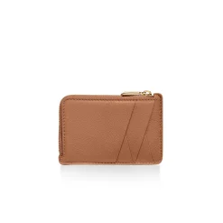 Tiffany & Co. T&CO. Zip Card Case in Clay Brown Leather | ^Women Small Leather Goods|Women's Accessories
