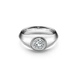 Tiffany & Co. The Charles Tiffany Setting Men's Engagement Ring in Platinum with a Diamond | ^ Men's Jewelry|Engagement Rings