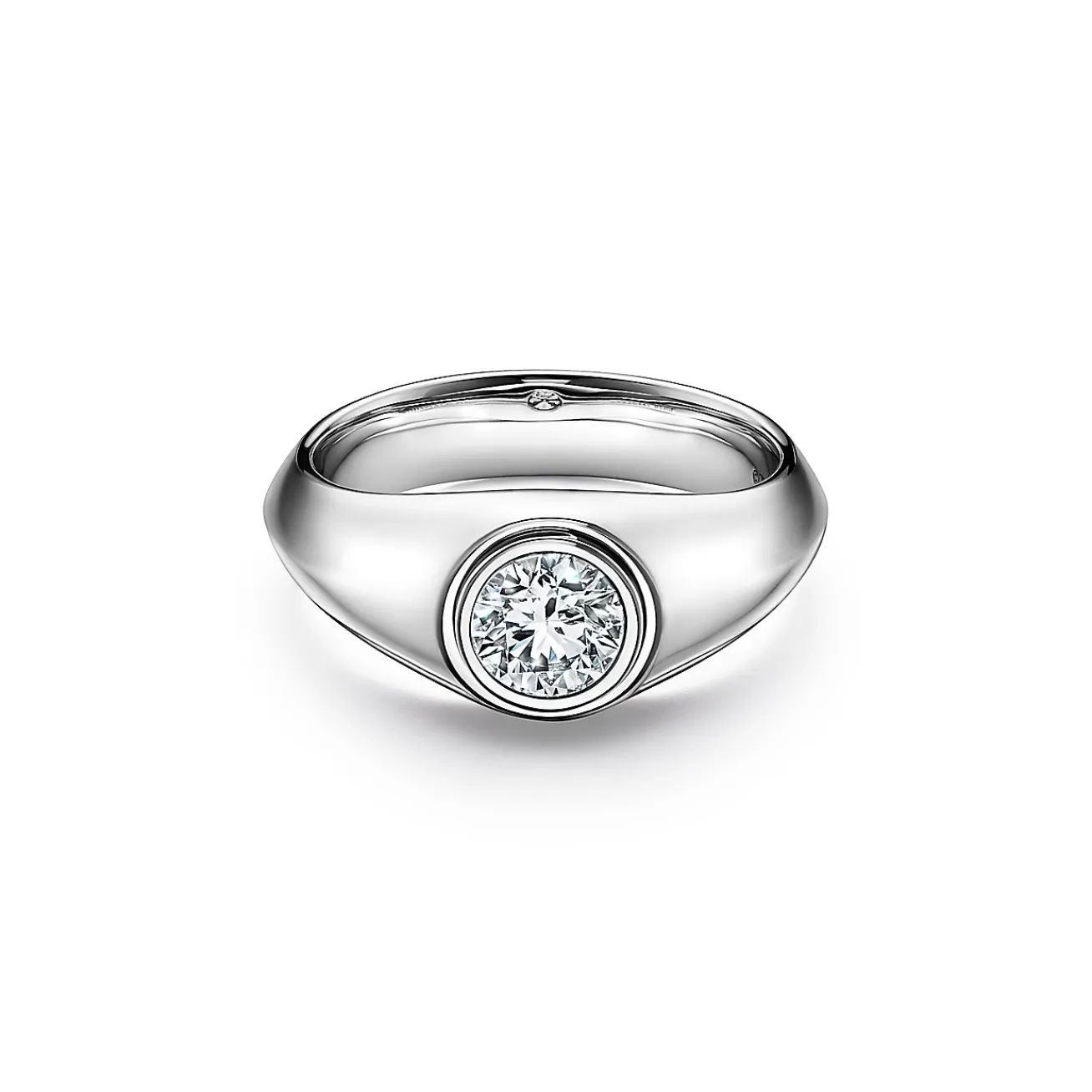 Tiffany & Co. The Charles Tiffany Setting Men's Engagement Ring in Platinum with a Diamond | ^ Men's Jewelry|Engagement Rings