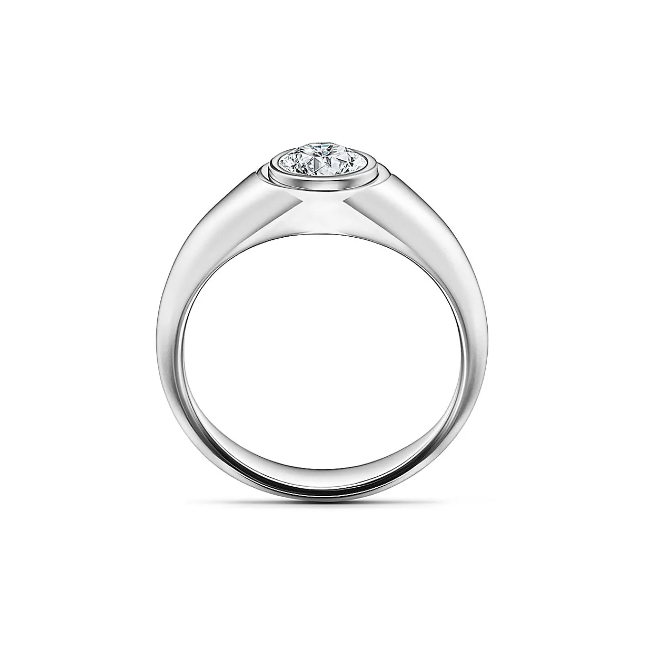 Tiffany & Co. The Charles Tiffany Setting Men's Engagement Ring in Platinum with a Diamond | ^ Men's Jewelry|Engagement Rings