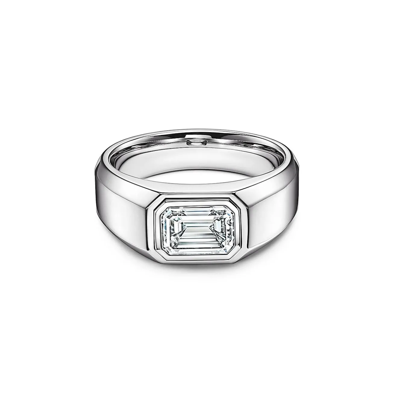 Tiffany & Co. The Charles Tiffany Setting Men's Engagement Ring in Platinum with a Diamond | ^ Men's Jewelry|Engagement Rings