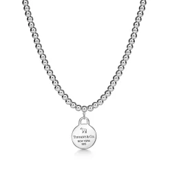 Tiffany & Co. The Return to Tiffany® x Beyoncé Collection Round Tag Bead Necklace in Silver | ^ Necklaces & Pendants|Sterling Silver Jewelry