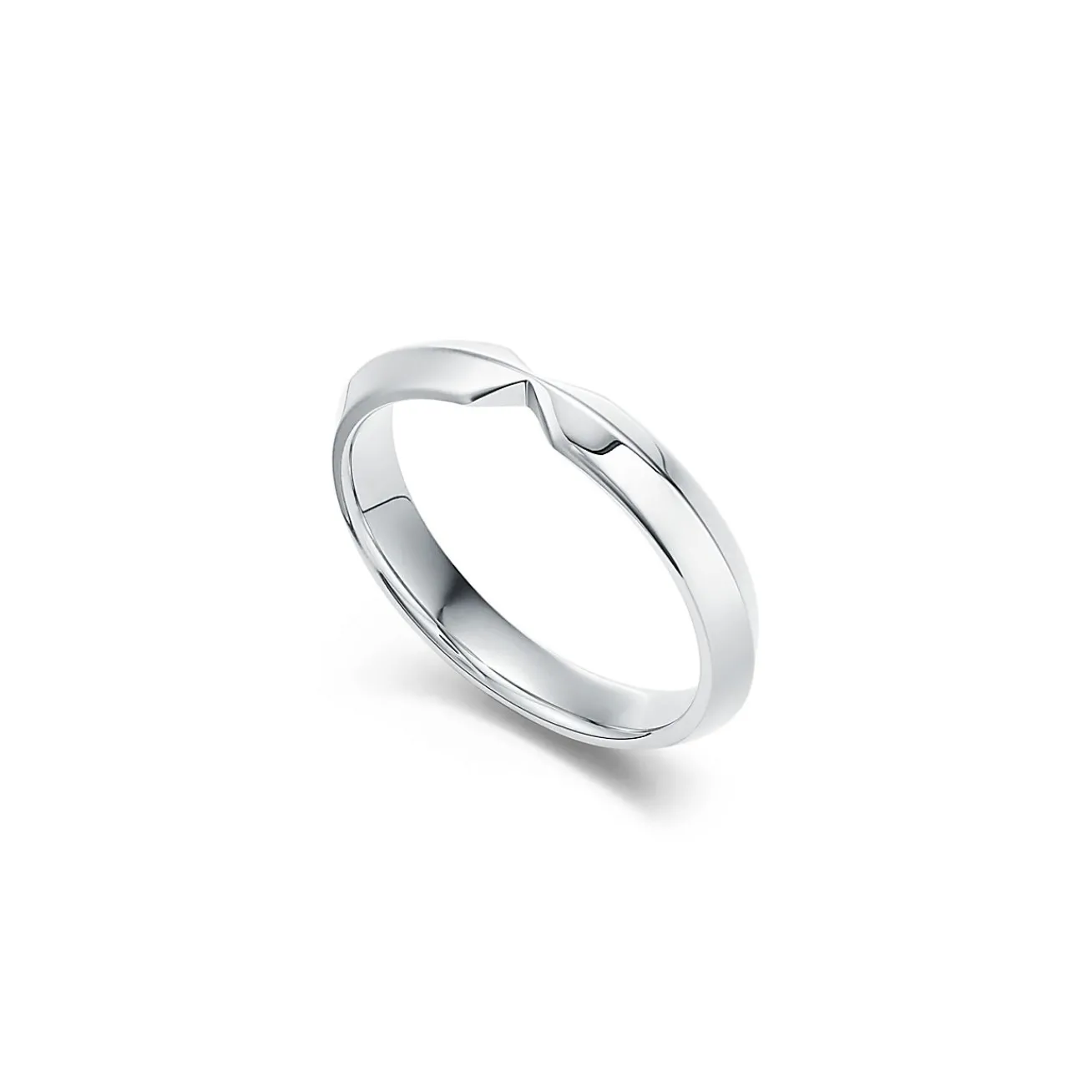 Tiffany & Co. The Tiffany® Setting nesting narrow band ring in platinum, 3 mm wide. | ^Women Rings|Stacking Rings