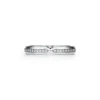 Tiffany & Co. The Tiffany® Setting nesting narrow band ring in platinum with diamonds. | ^Women Rings|Stacking Rings