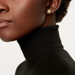 Tiffany & Co. Tiffany 1837® circle earrings in 18k gold with diamonds. | ^ Earrings|Gold Jewelry