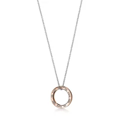 Tiffany & Co. Tiffany 1837® Circle Pendant in Sterling Silver and Rose Gold | ^ Necklaces & Pendants|New Jewelry