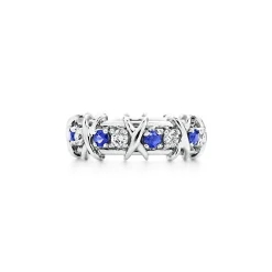 Tiffany & Co. Schlumberger® Sixteen Stone ring with diamonds and sapphires. | ^Women Rings|Men's Jewelry