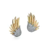 Tiffany & Co. Schlumberger® Flame Ear Clips in Gold and Platinum with Diamonds | ^ Earrings|Gold Jewelry