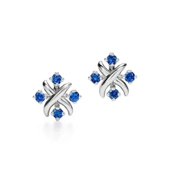 Tiffany & Co. Schlumberger® Lynn earrings in platinum with sapphires. | ^ Earrings|Platinum Jewelry