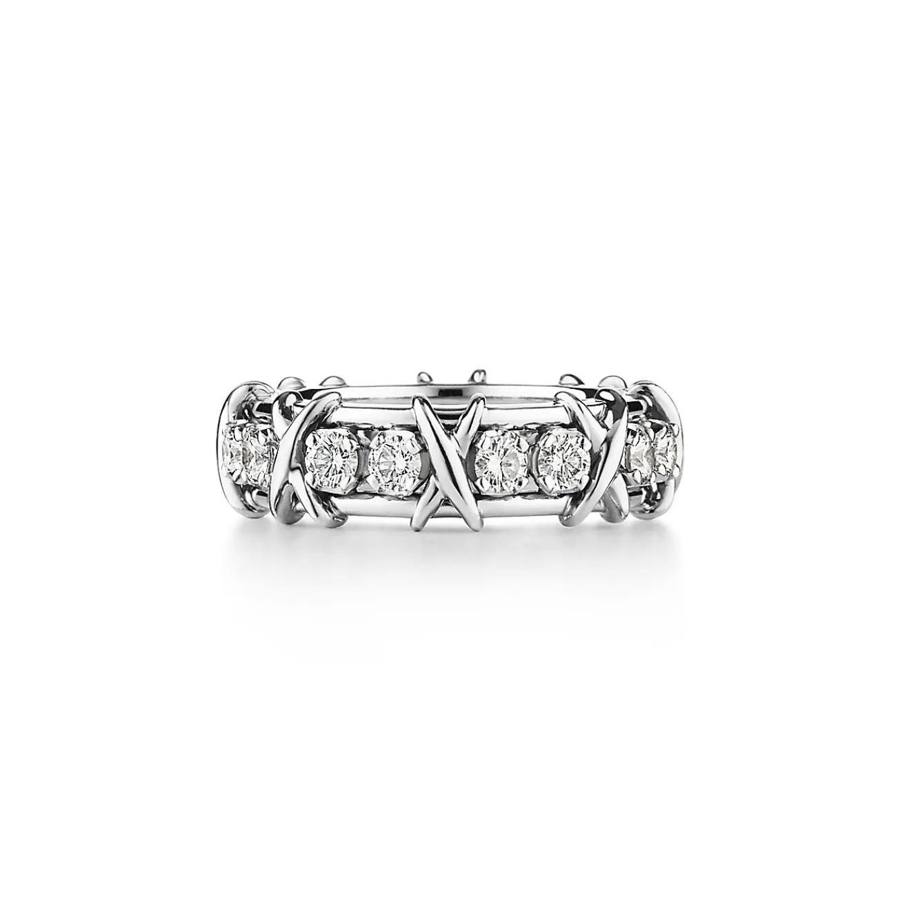 Tiffany & Co. Schlumberger® Sixteen Stone ring in platinum with diamonds. | ^Women Rings|Men's Jewelry