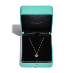 Tiffany & Co. Schlumberger® Lynn pendant in 18k gold with diamonds in platinum. | ^ Necklaces & Pendants|Gifts for Her