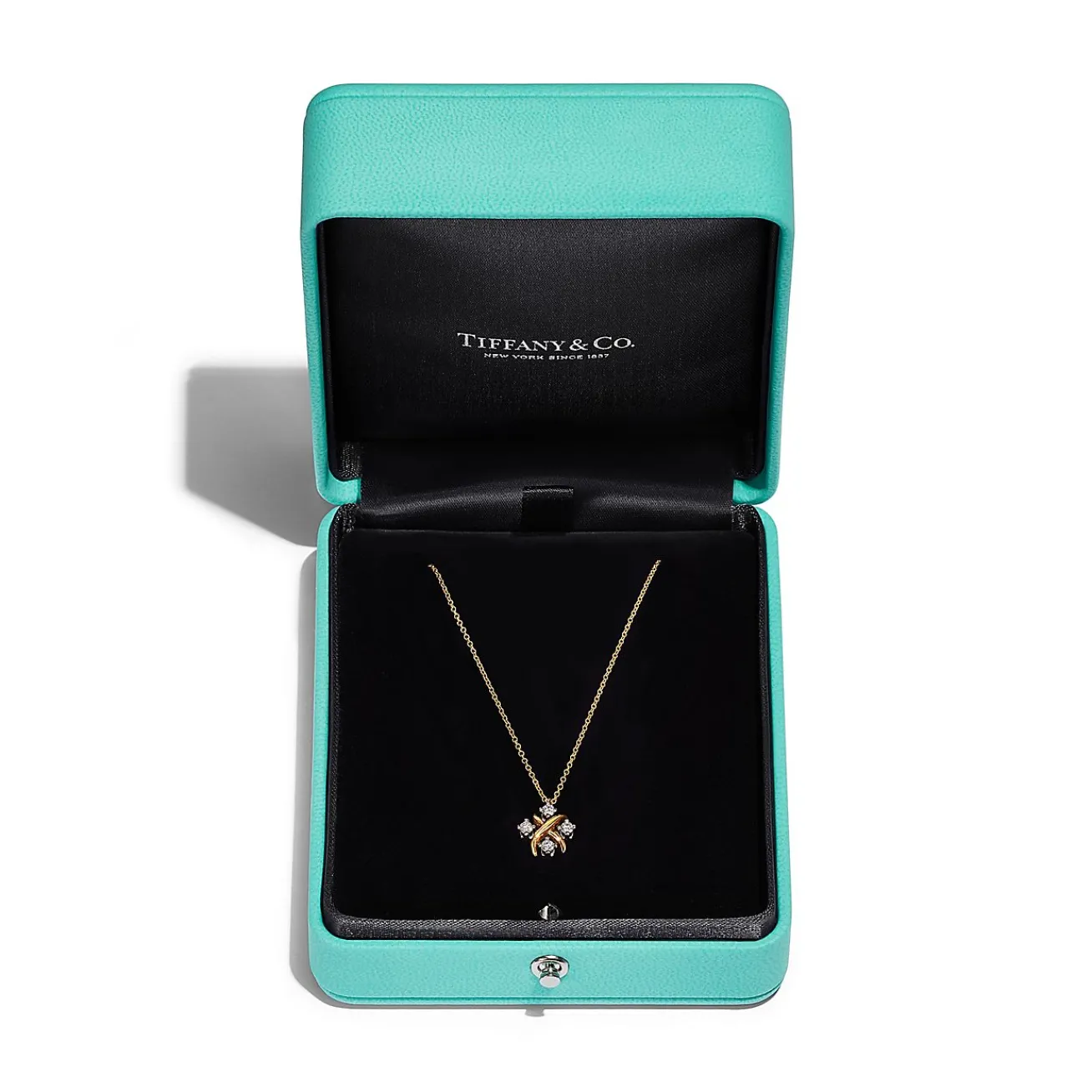 Tiffany & Co. Schlumberger® Lynn pendant in 18k gold with diamonds in platinum. | ^ Necklaces & Pendants|Gifts for Her