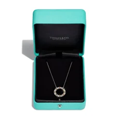 Tiffany & Co. Schlumberger® Sixteen Stone circle pendant in gold with diamonds. | ^ Necklaces & Pendants|Gold Jewelry