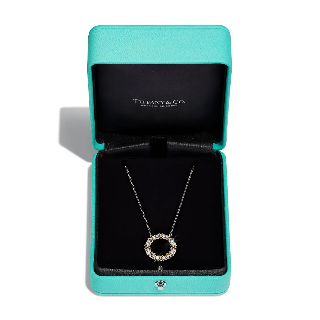 Tiffany & Co. Schlumberger® Sixteen Stone circle pendant in gold with diamonds. | ^ Necklaces & Pendants|Gold Jewelry