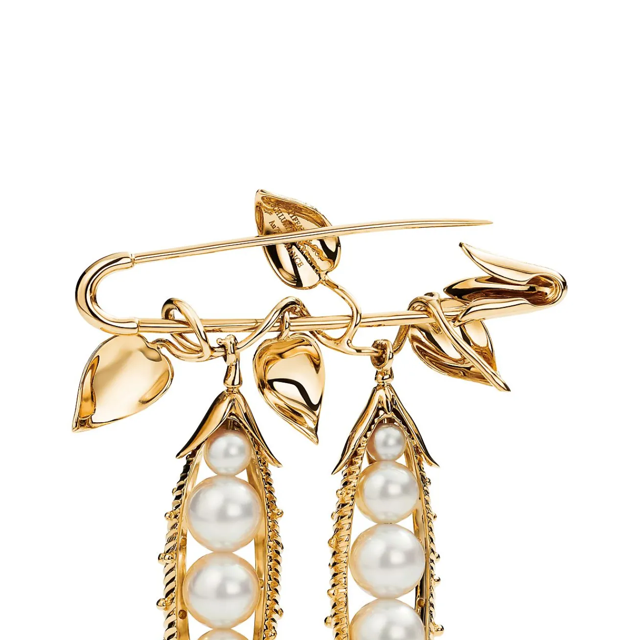 Tiffany & Co. Schlumberger® Peapod Brooch in Yellow Gold with Cultured Pearls | ^ Brooches|Gold Jewelry