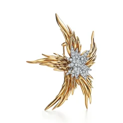 Tiffany & Co. Schlumberger® Paris Flames Brooch in Yellow Gold with Diamonds | ^ Brooches|Men's Jewelry