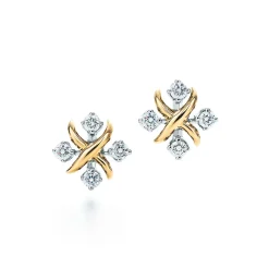 Tiffany & Co. Schlumberger® Lynn earrings in 18k gold with diamonds. | ^ Earrings|Gold Jewelry