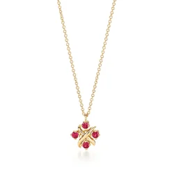 Tiffany & Co. Schlumberger® Lynn pendant in 18k gold with rubies. | ^ Necklaces & Pendants|Gold Jewelry