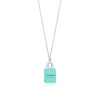Tiffany & Co. ® shopping bag charm in sterling silver with enamel finish. | ^ Sterling Silver Jewelry|Tiffany Blue® Gifts