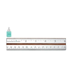 Tiffany & Co. ® shopping bag charm in sterling silver with enamel finish. | ^ Sterling Silver Jewelry|Tiffany Blue® Gifts